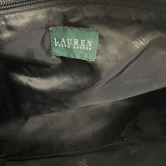 Ralph Lauren Monogram weekender carry all Shoulder Bag -  gray & black - Picture 15 of 16